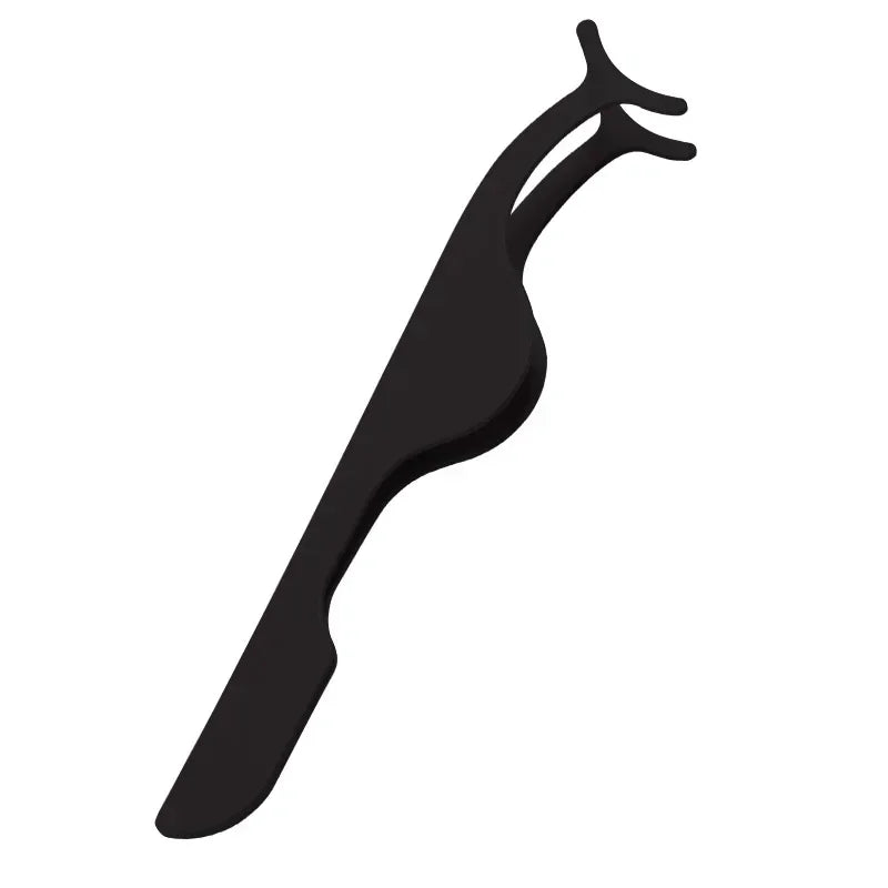False Eyelash Applicator Tweezer & Auxiliary Curler Tool Eyelash Applicator Tool HIP C739-Black-1pcs