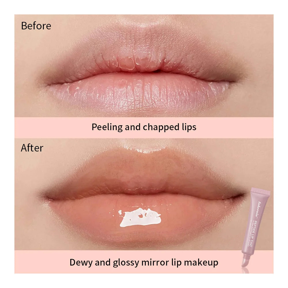 Mirror Glass Shine Lip Gloss Transparent Halo Dyeing Long Lasting Moisturizing Waterproof Cosmetics Christmas Makeup Gift HIP