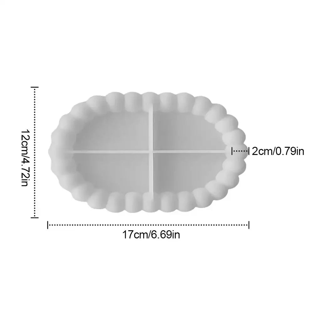 1Pc Heart Tray Resin Mold Cloud Coaster Silicone Molds for Irregular Tray, DIY Jewelry Trinket Dish, Candle Holder Casting HIP 02