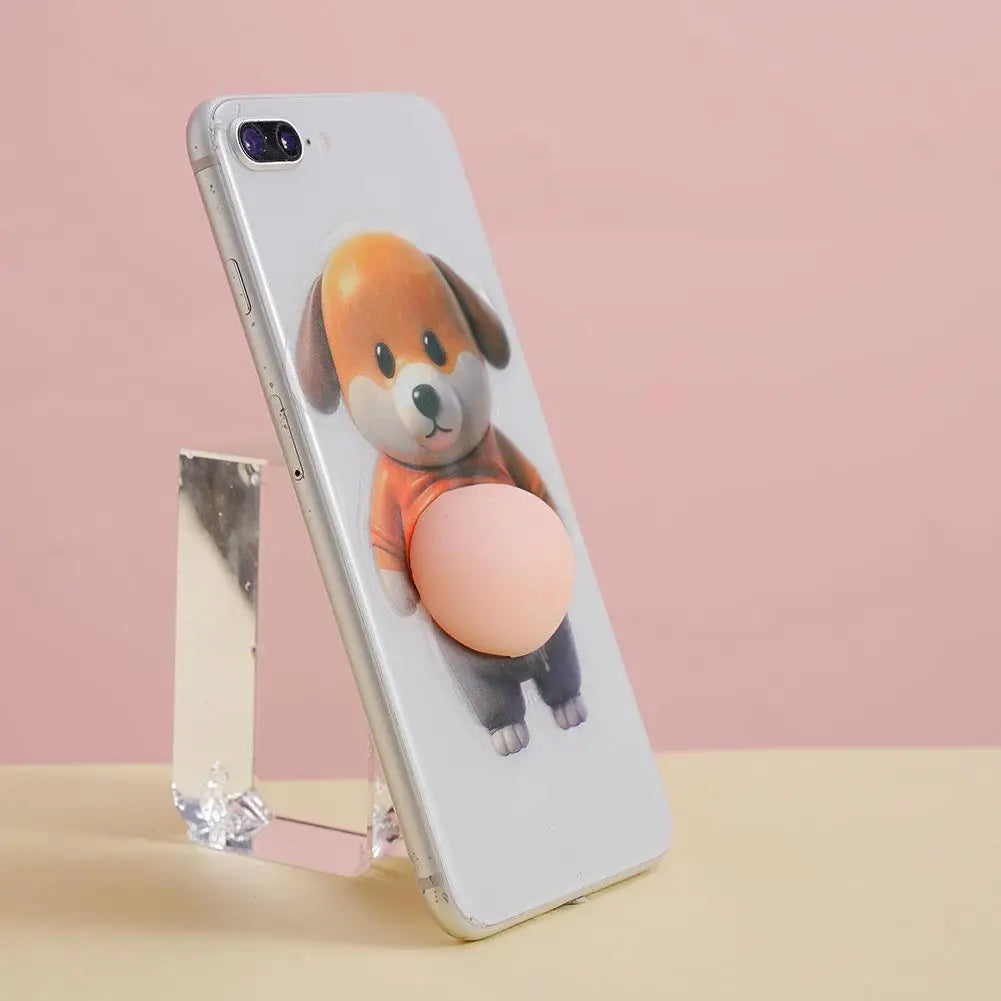 3D Shiba Inu Stickers Cute Puppy Sticker Squeezeable Phone Case Decoration Silicone Self-Adhesive Festival Supplies HIP