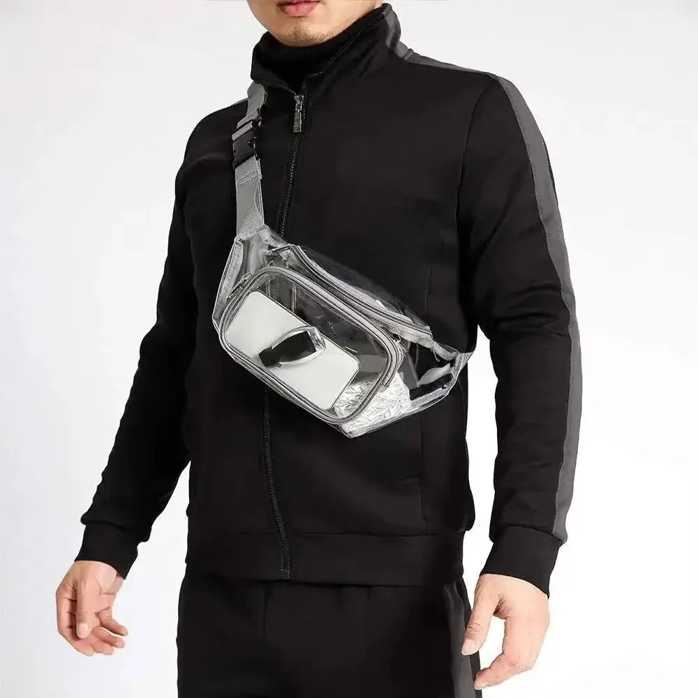 Clear Fanny Pack – Waterproof PVC Stadium Approved Sports Bag Clear Fanny Pack HIP