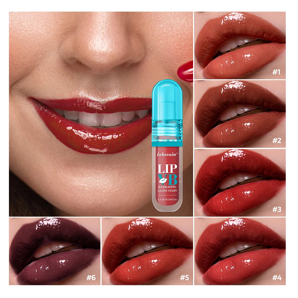 Lip Stain Vb Hydrating Gloss Stain 12HR Hydration Long-Lasting Moisturize Nourish Lips Hydra Honey Instant Glossy Wetness Makeup HIP