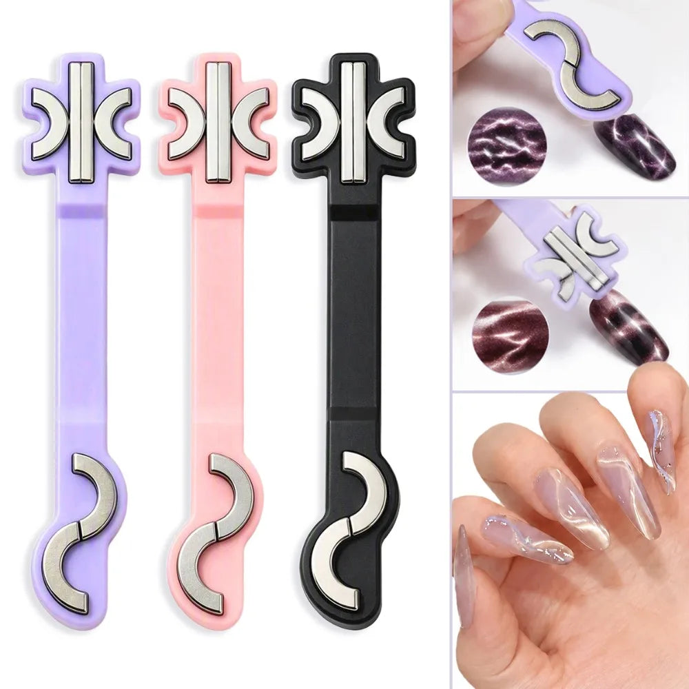 S Shape Twisted Nail Art Magnetic Wand Fancy Swirl Magnet Nail Art Various Cat Eye Pattern Effect DIY Nail Salon Accessory HIP