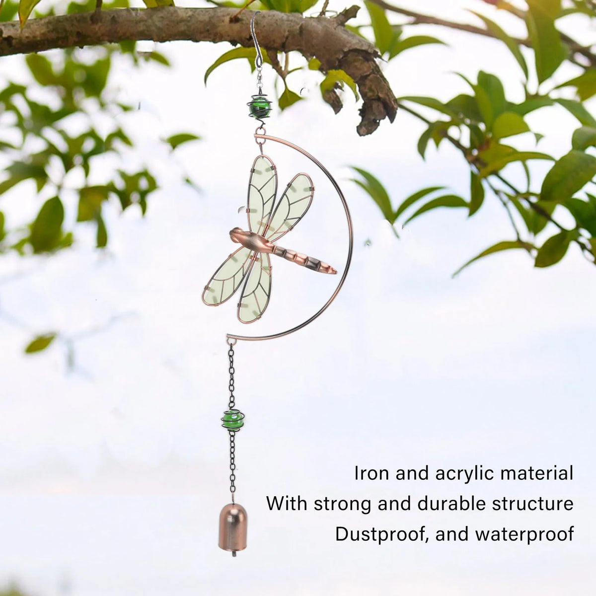 Wind Chimes Dragonfly Wind Chimes Dragonfly Wind Chimes Waterproof Beautiful Melody Iron Hanging Ornaments for Home Decoration HIP
