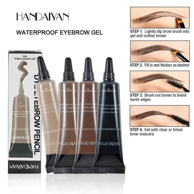 Handaiyan Waterproof Eyebrow Tint Gel – 6 Shades & Dual Brush Eyebrow Tint Gel HIP
