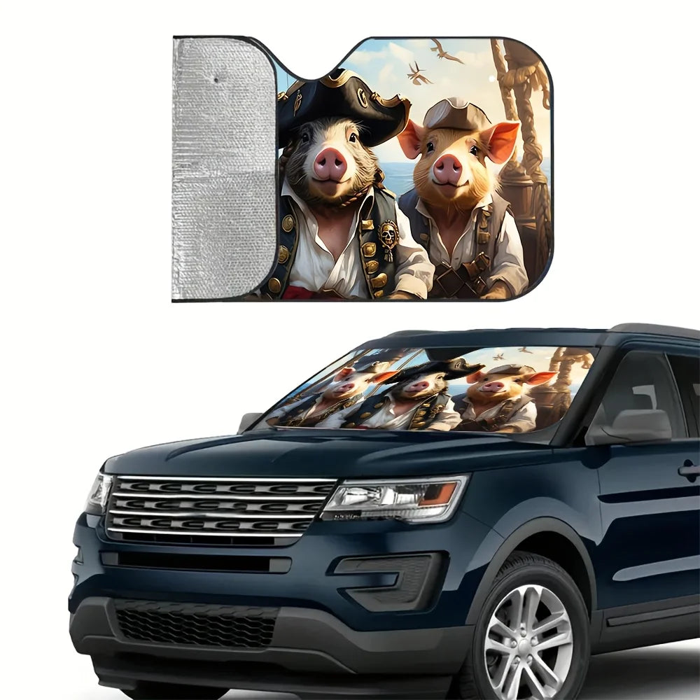 Nautical Piglet Car Windshield Sun Visor – Fun Gift Car Sun Visor HIP