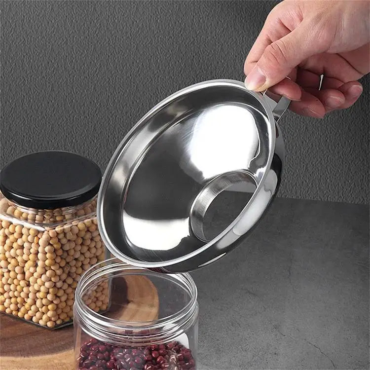 Stainless Steel Wide Mouth Funnel Canning Funnel Cup Jam Salad Dressing Hopper Filter For Jar Canned Filteroil Wine Water Spices HIP