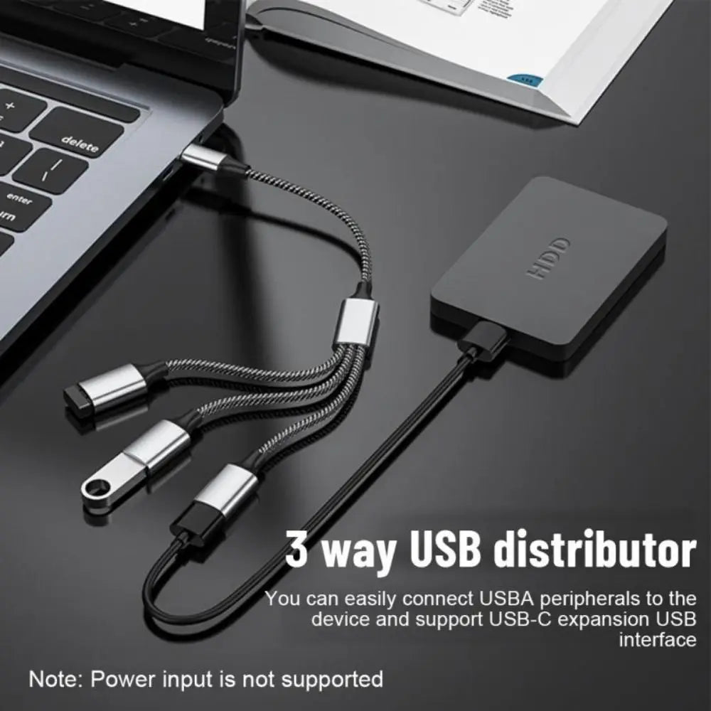 4-in-1 USB Type-C OTG Hub Adapter – Fast Data & Charging USB OTG Hub Adapter HIP