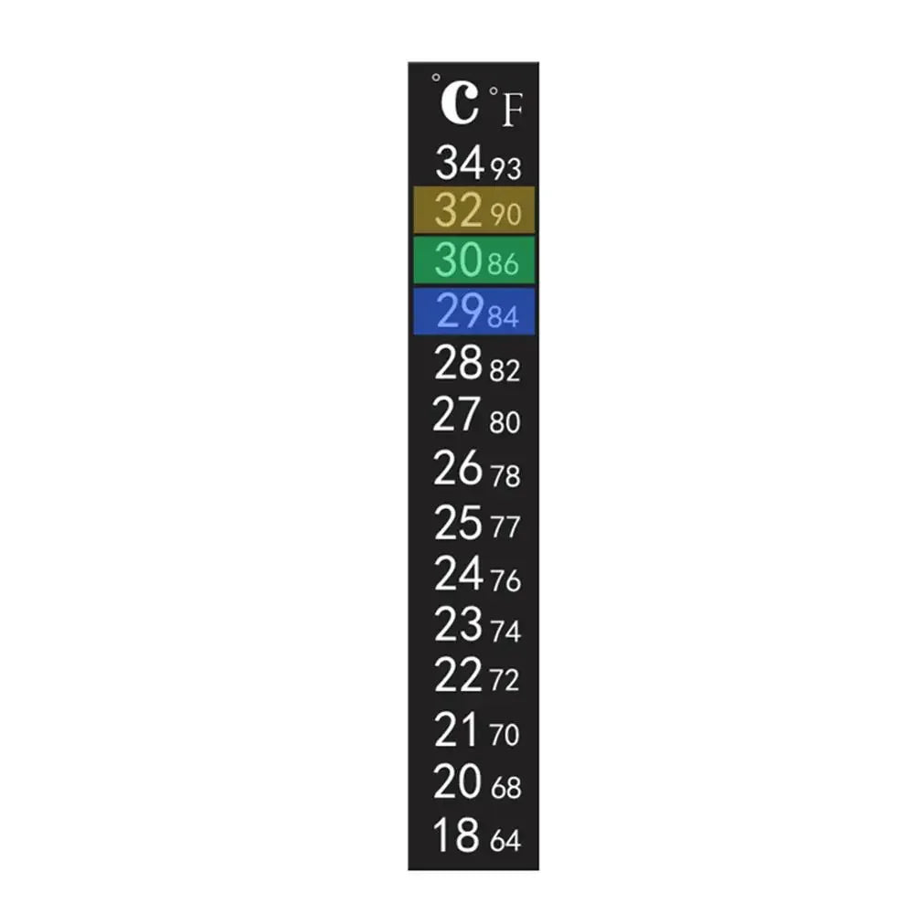 1-5Pcs Stick-on Sticker Thermometers Digital Aquarium Fish Tank Fridge Thermometer Sticker Measurement Temperature Sticker Tools HIP 18-34 Degree 1Pcs