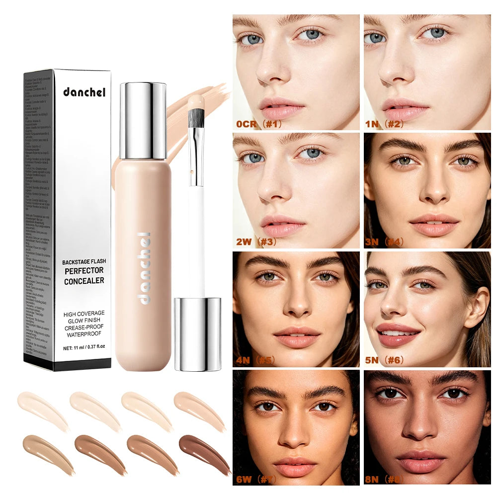 8 Shade Full Coverage Concealer Liquid Foundation Perfector Concealer Makeup High Coverage Base Makeup Cushion Foundation Cream HIP