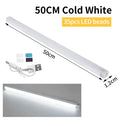 Motion Sensor Cabinet Light USB Rechargeable Lamp Night Light Closet Wardrobe Led Lights Wall Lamps Stair Bedroom Kitchen Lights HIP 50cm White