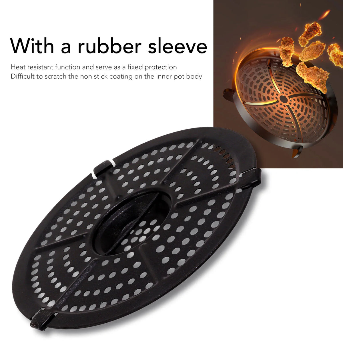 15.5cm 6.1 Inch Fryer Replacement Grill Pan Non Stick Fryer Replacement Crisper Plate Fryer Crisper Plate Fryer Replacement Part HIP