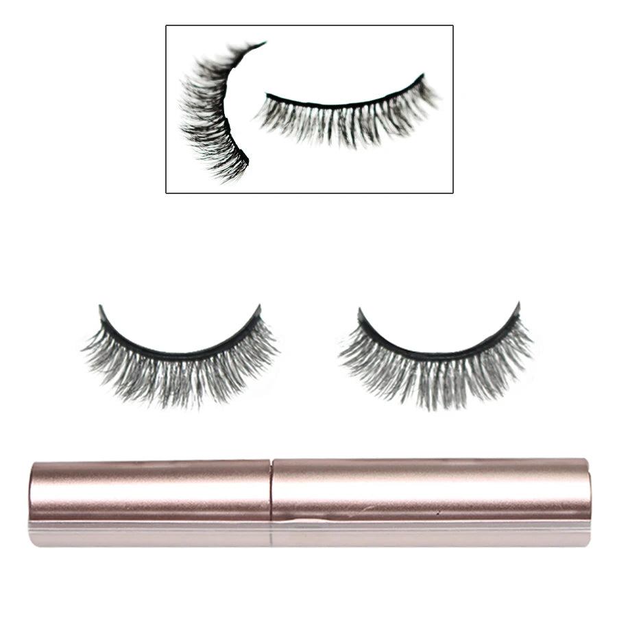 1 Pair Magnetic Eyelashes 3D Mink False Eyelash Magnetic Eyeliner Waterproof Long Lasting Fake Eyelash Tweezer Kit 18 Styles HIP SA103