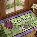 Bohemian Floral Non-Slip Doormat – Family Home Entryway Rug Entryway Doormat Rug HIP 3 50x80cm-Felt