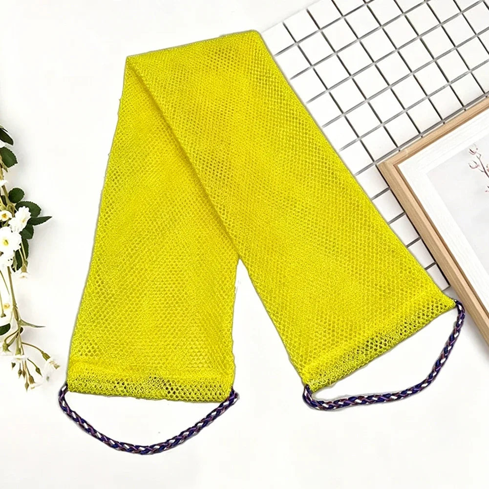 Africa Net Bath Towel Practical Painless Exfoliating Bath Towel Sauna Bath Towel Rubbing Back Strip Cleansing Skin Shower Puff HIP Yellow