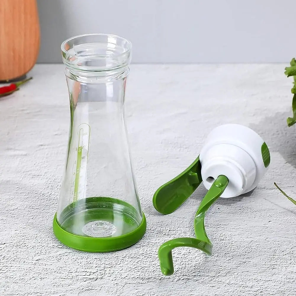Leak-Proof Salad Dressing Shaker Bottle with Measuring Scale Dressing Shaker Bottle HIP
