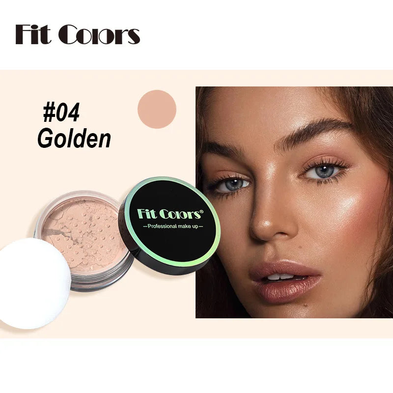 Fit Colors Loose Setting Powder – Oil Control Matte Finish Loose Setting Powder HIP 04 golden 10g