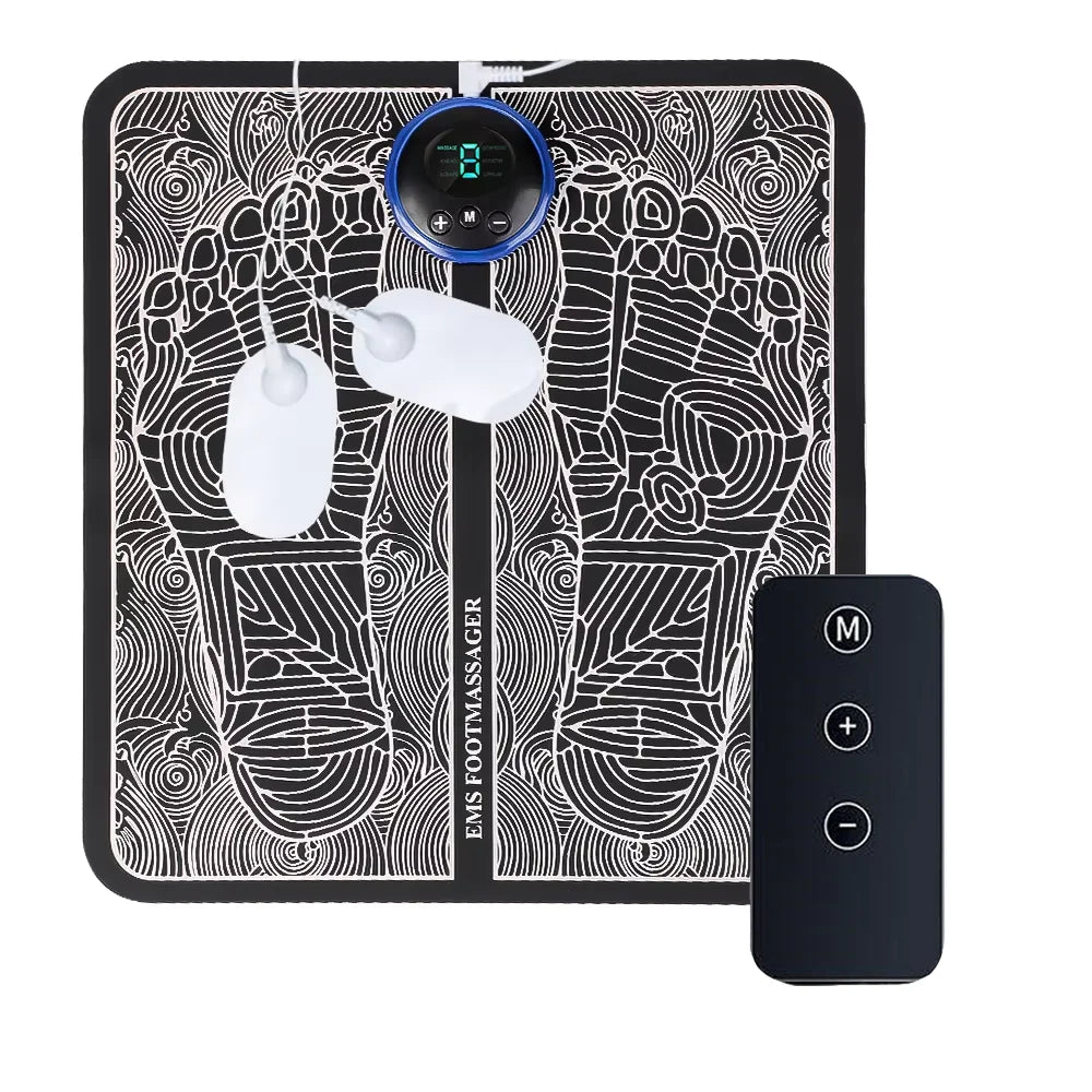 CAMMUO EMS Foot Massage Pad – 8 Modes, Portable & Foldable EMS Foot Massager HIP