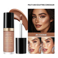 Multi-Use Foundation Long-lasting Matte Waterproof Oil Hight Full Coverage Highlight and Retouch Face Makeup for Women Lakerain HIP 4 COOKIE