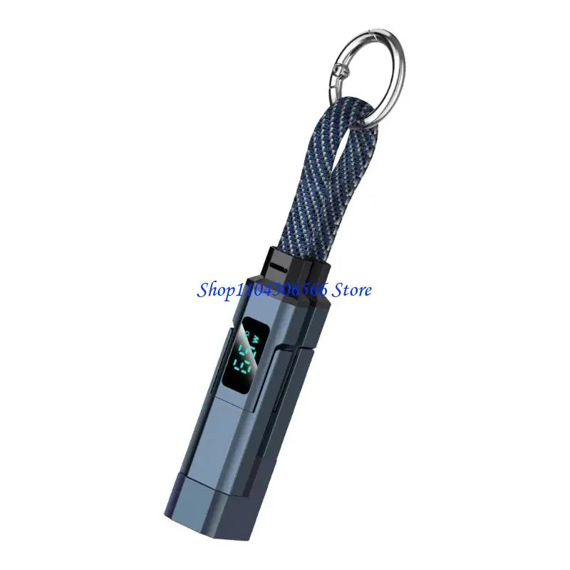 Keychain USB-C Cable – Digital Display & Zinc Alloy | 40Gbps USB-C Keychain Cable HIP