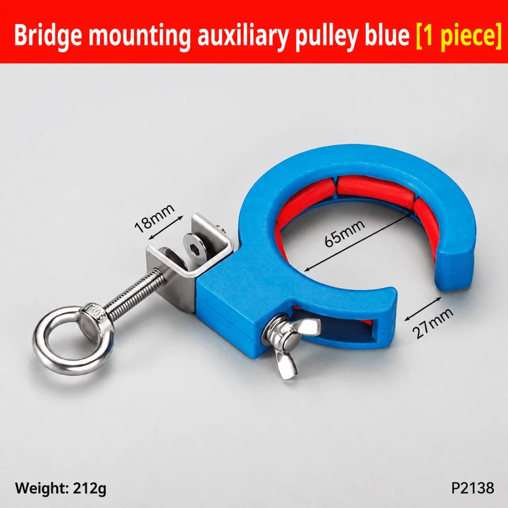 Cable Tray Pulley Bottom-Hung Wire Guide Roller | HIP Cable Tray Pulley HIP Blue SS