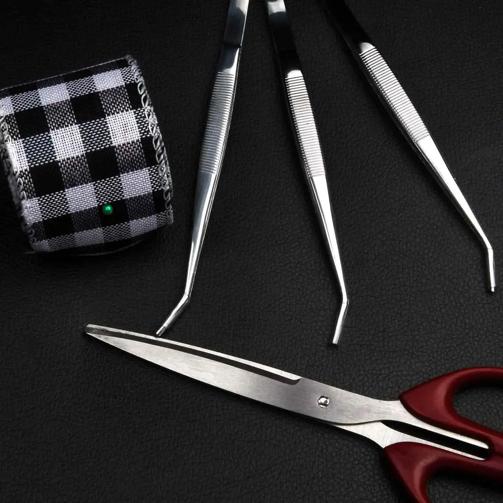 Stainless Steel Curved Serrated Tweezers – 1/2/5 Pack | RUZOFO Precision Tweezers Set HIP