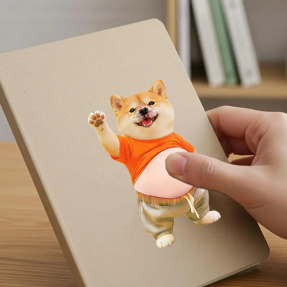 Funny Shiba Inu Car Door Anti-Collision Strips Silicone 3D Butt Protection Stickers Cute Cartoon Decorative Auto Accessories HIP