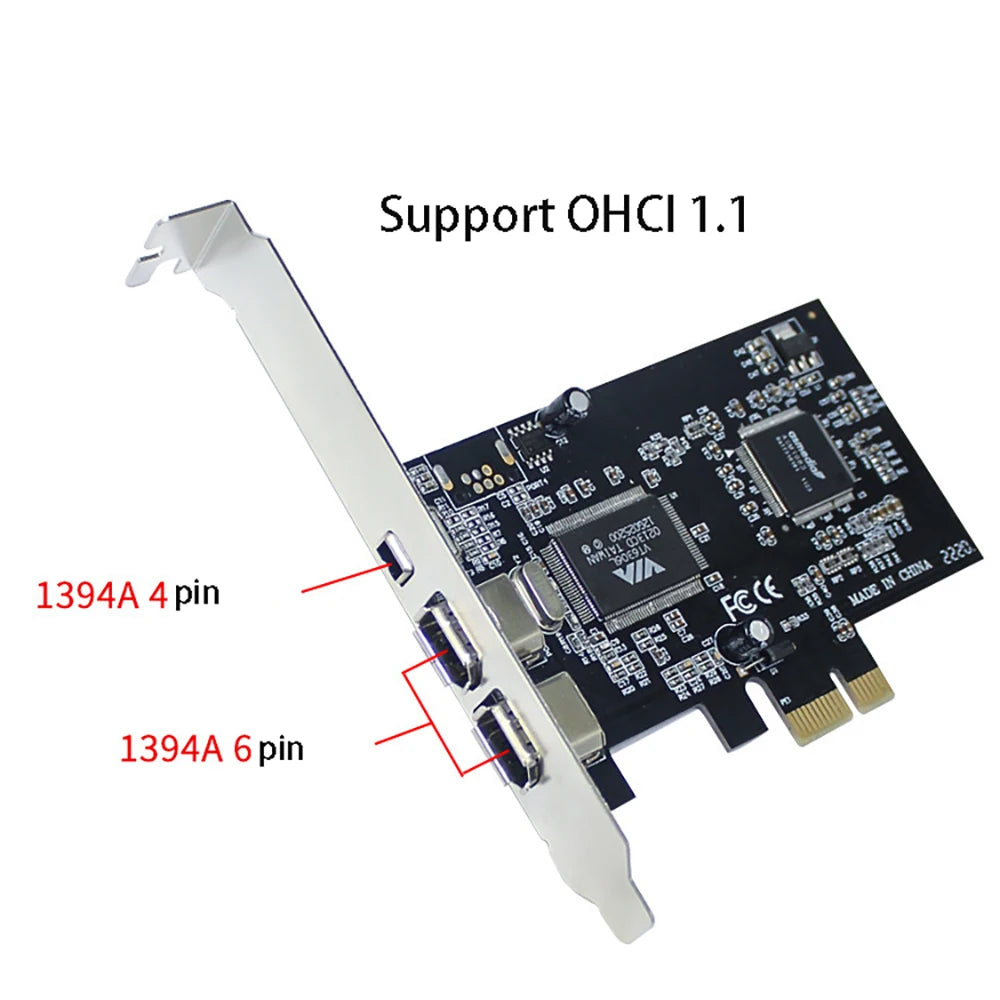 PCIe to FireWire 1394 Capture Card – HD DV Video Adapter PCIe Capture Card HIP