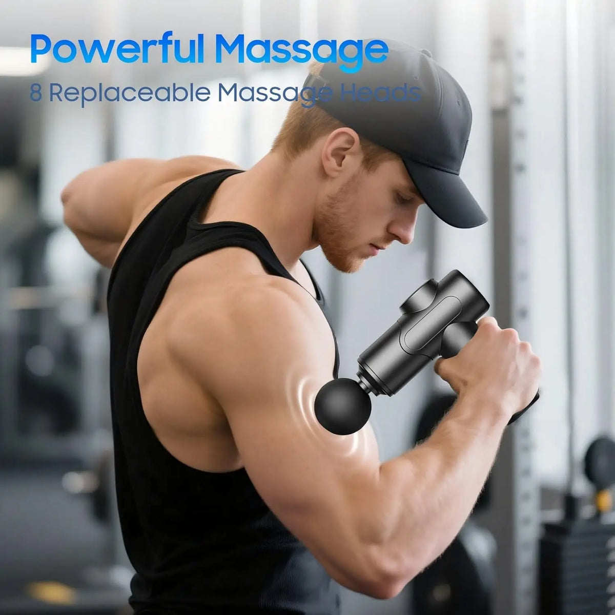 JUEYONG Percussion Massage Gun – 6 Speeds & 4 Heads Percussion Massage Gun HIP