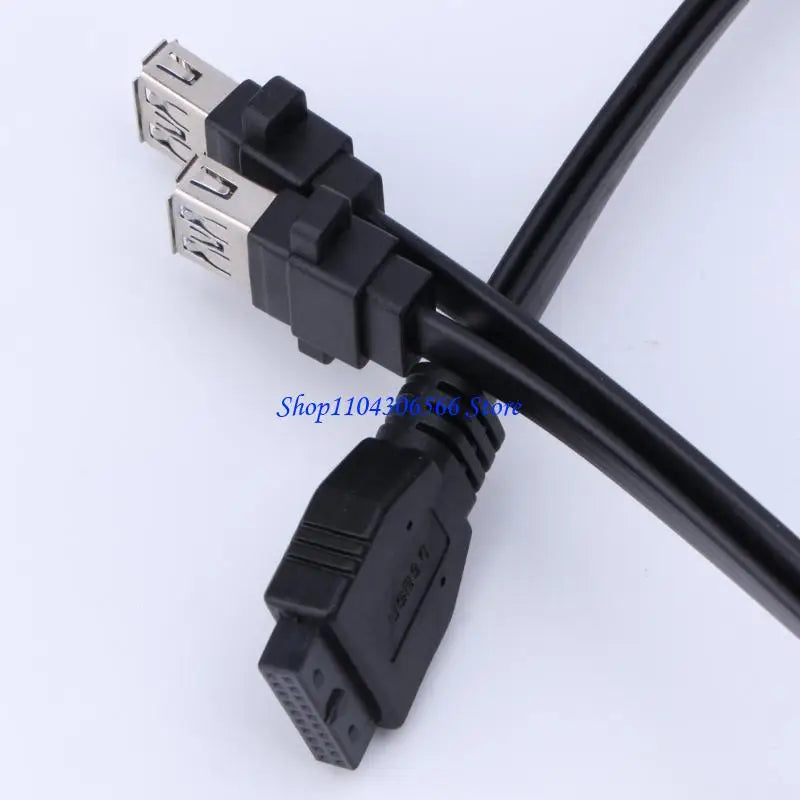 USB 3.0 19-Pin to Dual USB-A Male Front Panel Cable – 50cm USB Panel Cable HIP