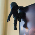 Hooded mountaineer monitor decoration doll table decoration 3D printing game settings black ornament decoration technology HIP Black