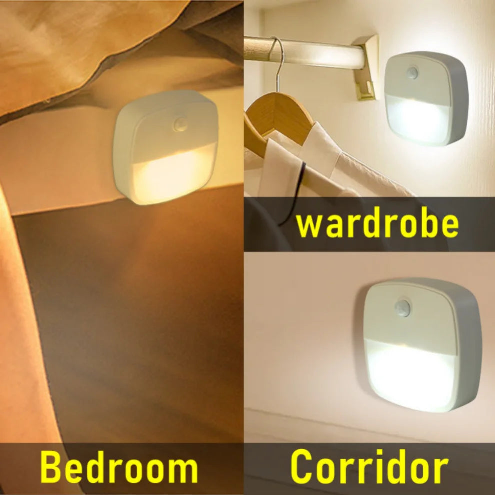LDHLM Motion Sensor LED Night Light – Battery Powered Motion Sensor Night Light HIP