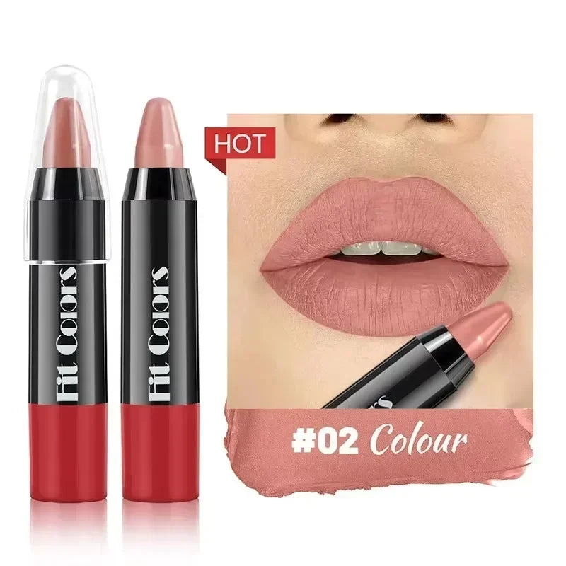 Mirror Moisturizing Crayon Lip Gloss Stick Lasting Waterproof Matte Lipstick Non Stick Cup Jelly Tint Lip Balm Liner Pen Makeup HIP 02 Matte