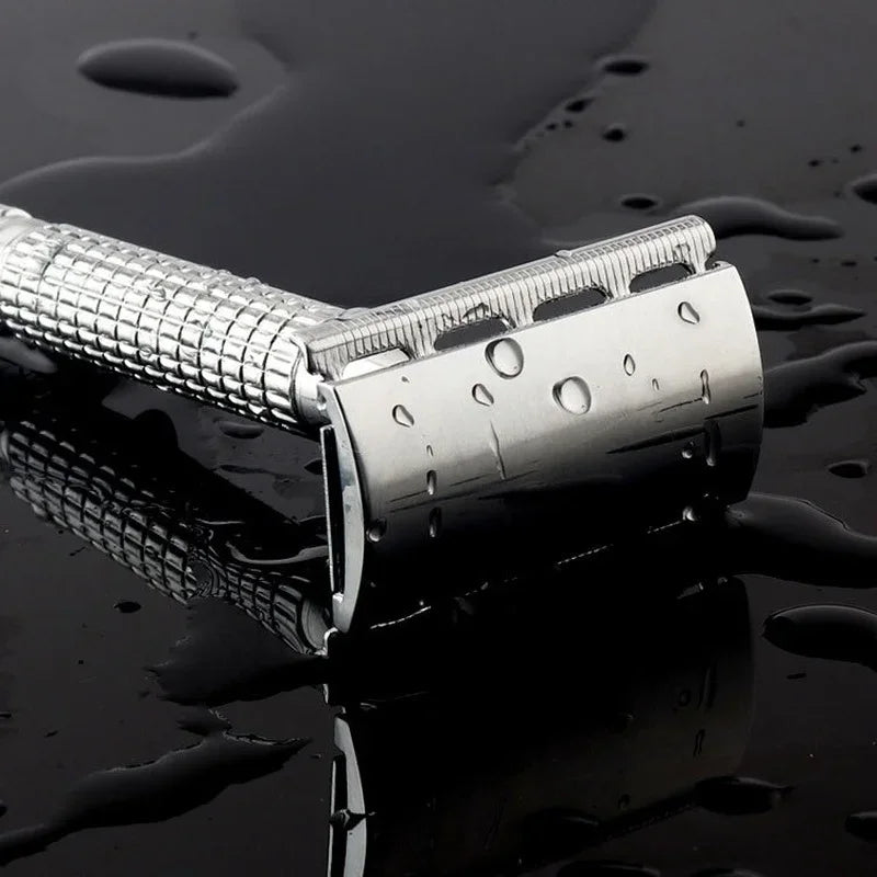 Men's Folding Straight Razor – Stainless Steel Manual Shaver Folding Straight Razor HIP
