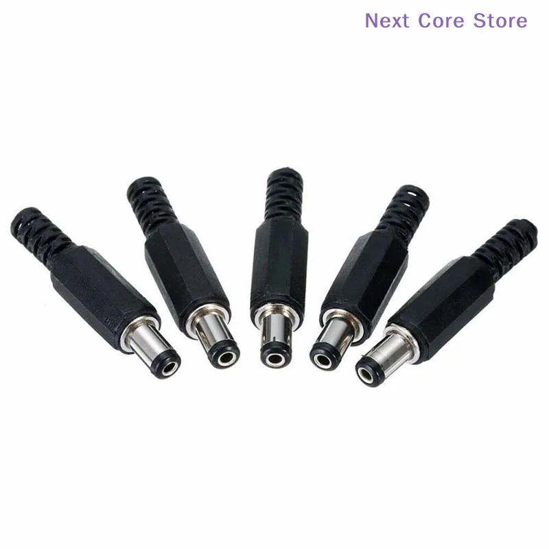 10-Pair 12V 3A DC Male Plug & Female Socket Panel Mount Kit DC Connector Kit HIP