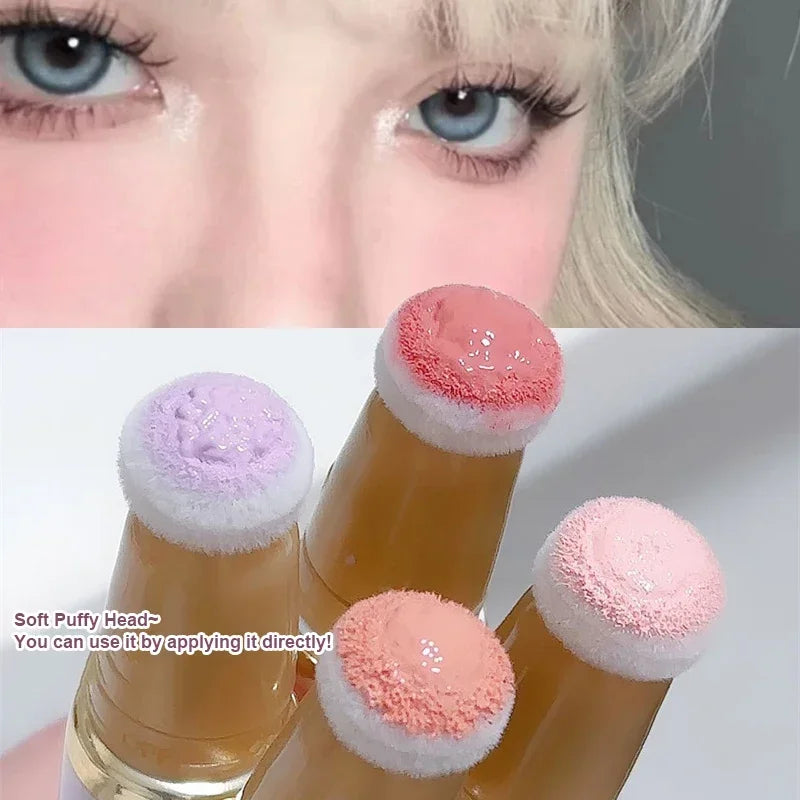 Liquid Blush Velvet Matte Blusher Face Pigment Lasting Beauty Natural Cream Cheek Tint Pink Peach Blush Korean Makeup Cosmetics HIP