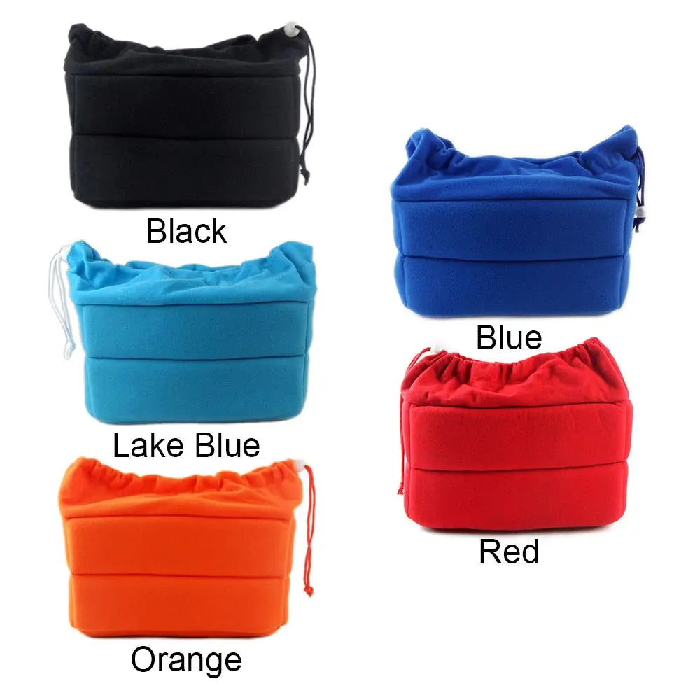 Velvet Camera Insert Bag – Padded Partition Lens Pouch Camera Insert Bag HIP