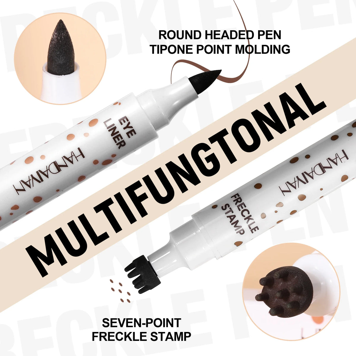 Handaiyan Double-Head Freckle Stamp Pen & Eyeliner – Waterproof Freckle Stamp Eyeliner HIP