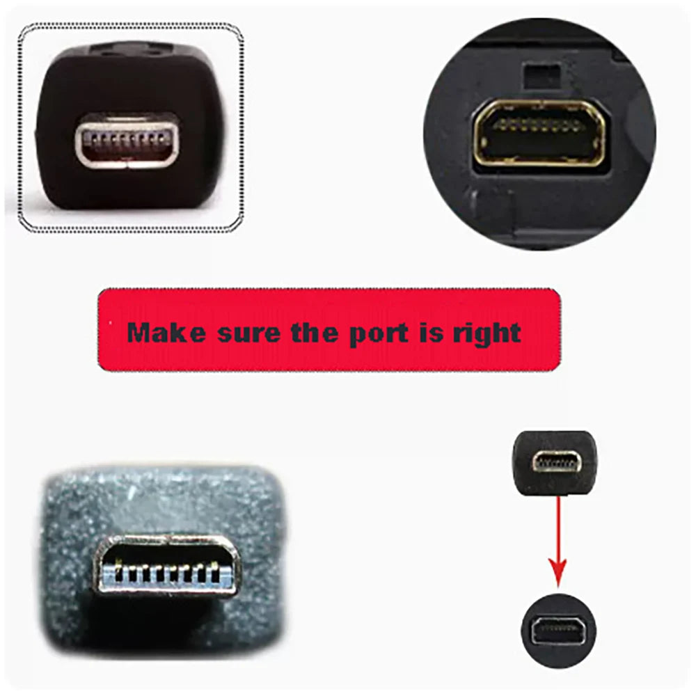 USB Mini 8-Pin Data & Charging Cable for Digital Cameras Camera USB Cable HIP
