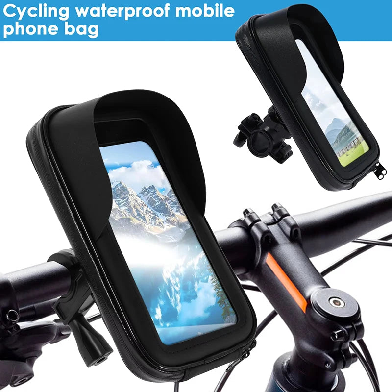 360° Waterproof Motorcycle Phone Holder Bag | Handlebar Pouch Motorcycle Phone Mount HIP