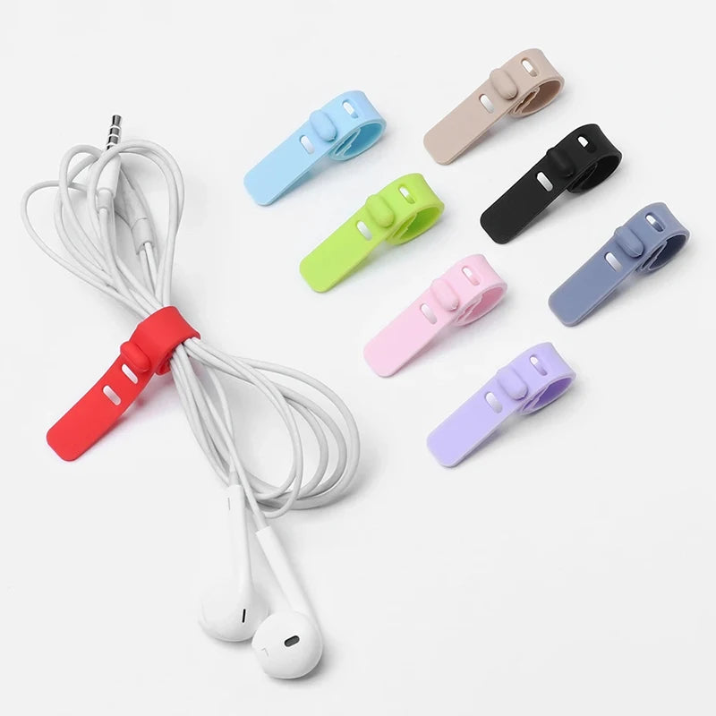 20-Pack Silicone Cable Straps – Reusable Wire Organizer Cable Wire Organizer HIP