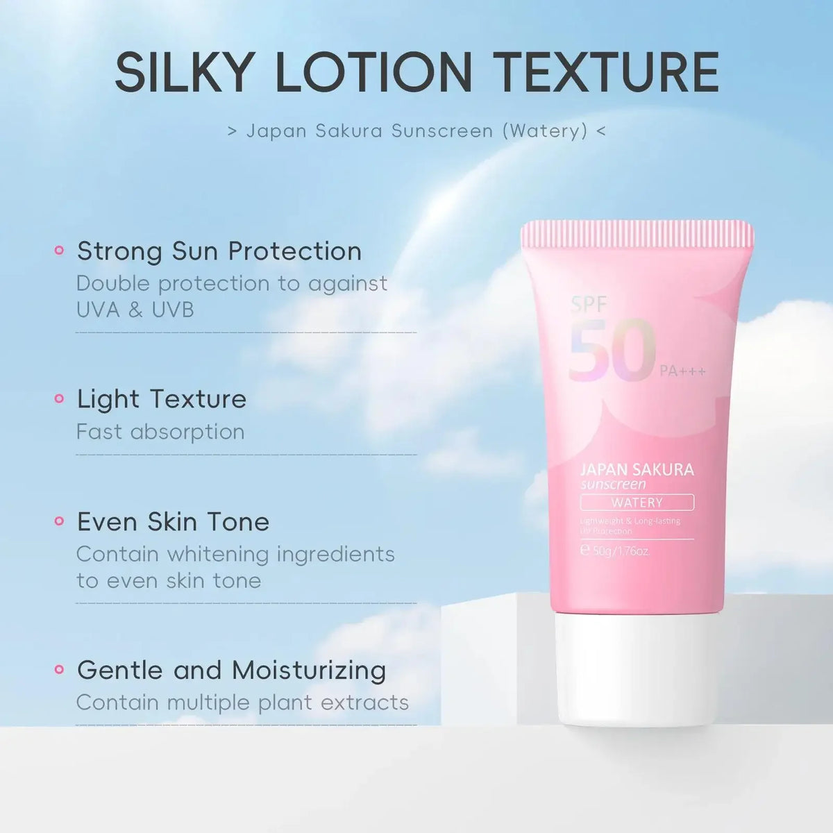 LAIKOU Sakura Sunscreen Primer SPF 50 PA+++ 50g Sunscreen Makeup Primer HIP