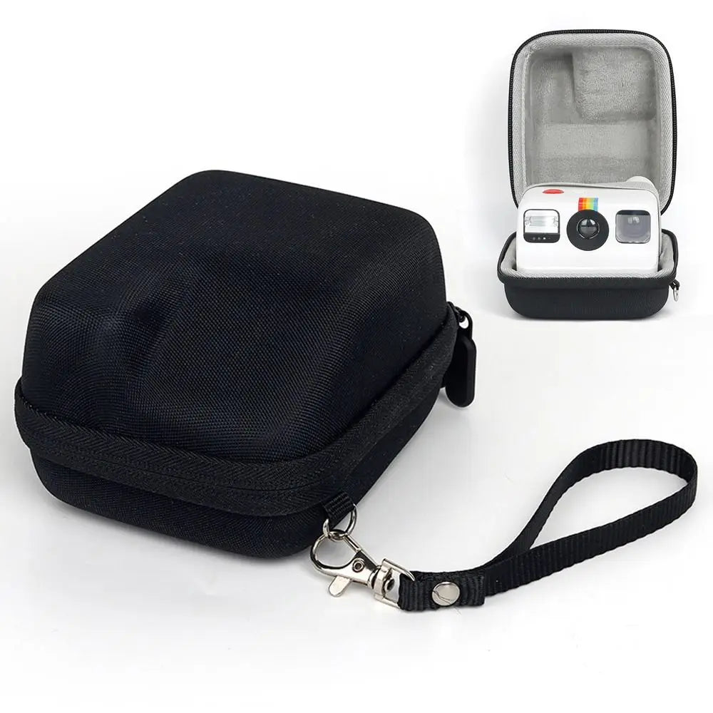 EVA Hard Shockproof Instant Camera Case with Lanyard – Polaroid Go Camera Carrying Case HIP Black