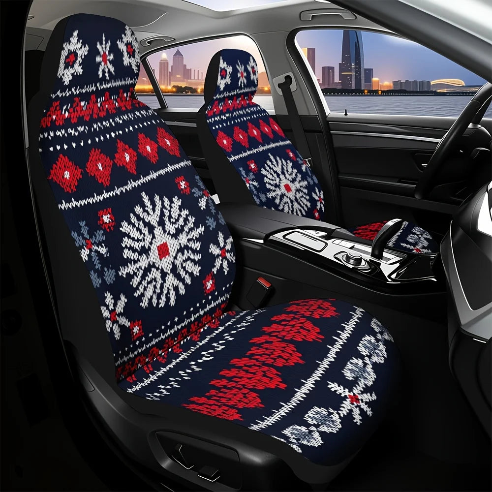 2-Pack Nordic Snowflake Car Seat Covers – Machine-Washable Car Seat Covers HIP 1