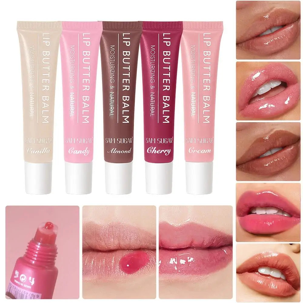 SAM SUGAR Pearl Chain Lip Butter Balm – Mirror Gloss Shine Mirror Lip Gloss HIP