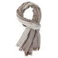 Men's Striped Cotton Linen Scarf – Warm Tassel Shawl Wrap Men's Scarf Shawl HIP Khaki