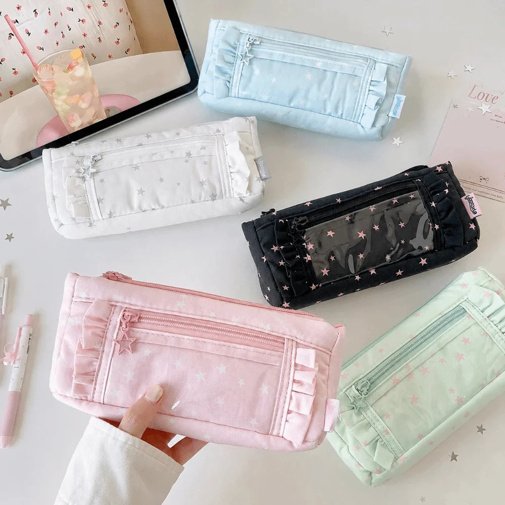 Large Capacity Transparent Pencil Case & Badge Display Bag Pencil Case HIP