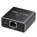 Gigabit Ethernet Splitter 1 to 2 RJ45 Hub – 1000Mbps Ethernet Network Splitter HIP black