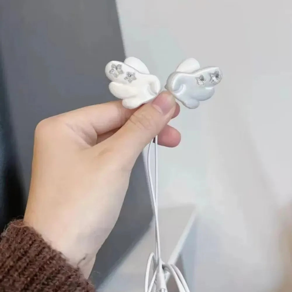 Angel Wing 3D Earphone Decoration – Y2K Star Gem Clip-On Earphone Decoration HIP