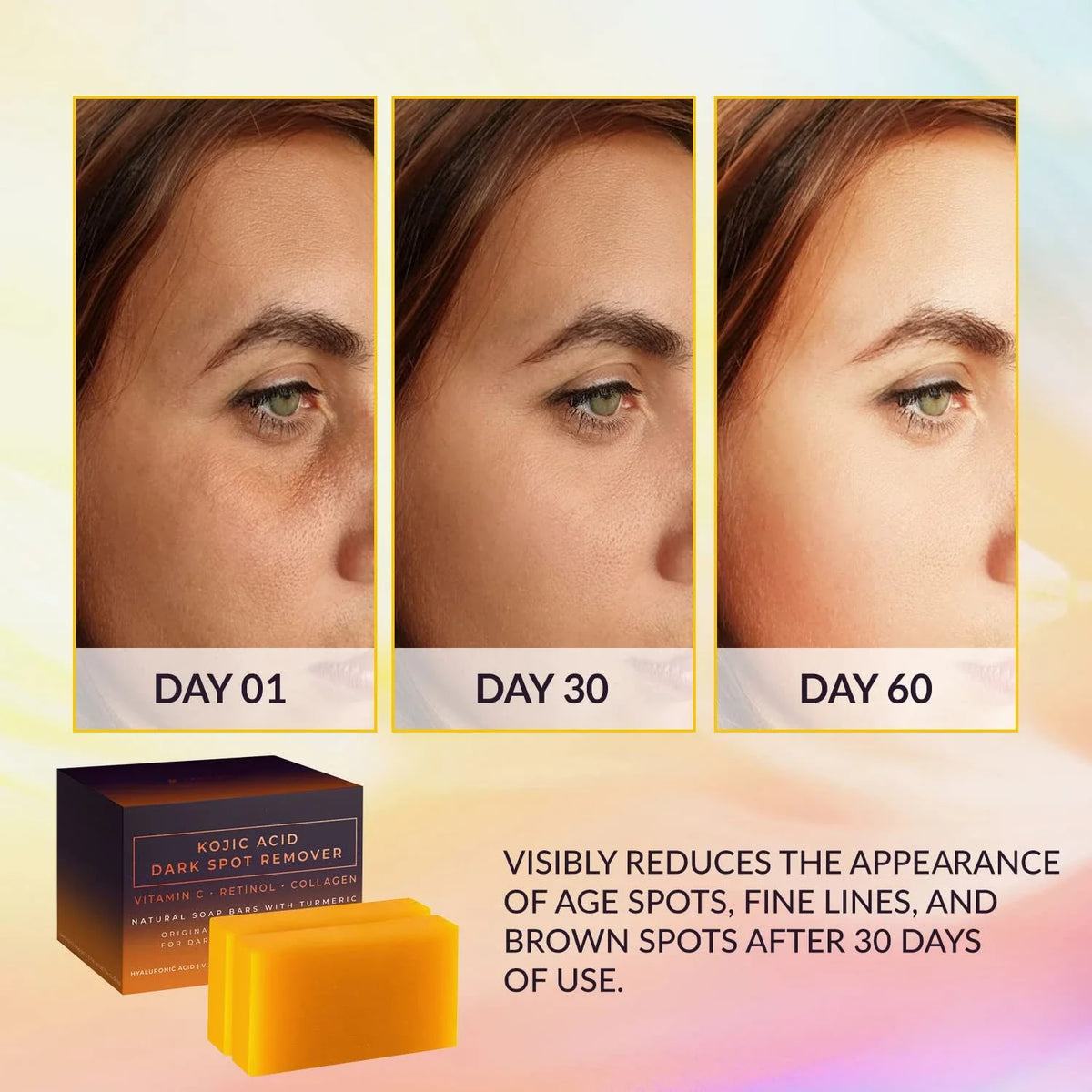 Kojic Acid Brightening Whitening Soap – Dark Spot & Glow Brightening Cleansing Soap HIP